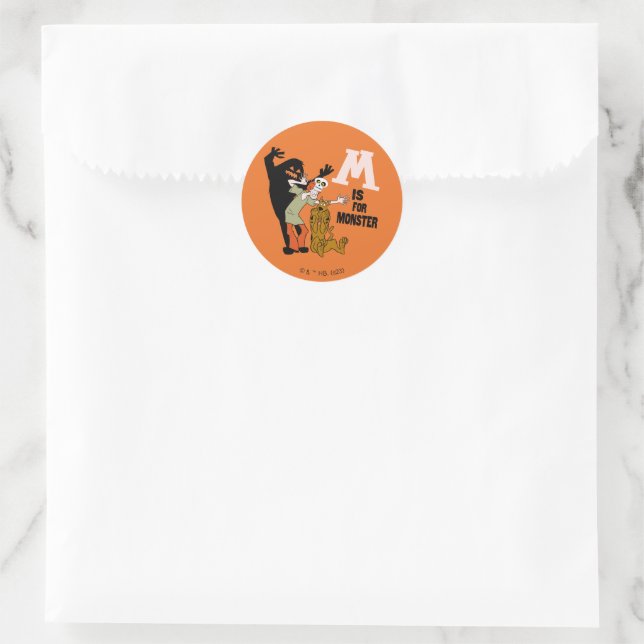 Scooby-Doo | M is for Monster Classic Round Sticker (Bag)