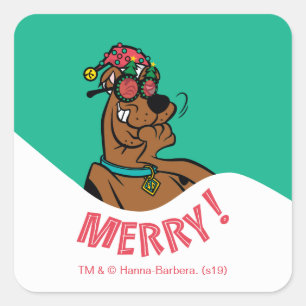 Scooby-Doo Merry Laughter Square Sticker