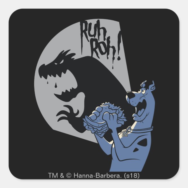 Scooby-Doo Midnight Snack "Ruh Roh!" Square Sticker (Front)