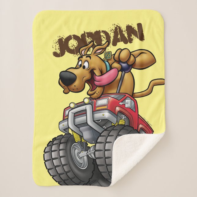 Scooby-Doo Monster Truck Sherpa Blanket (Front)