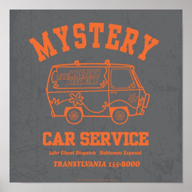 Scooby-Doo "Mystery Car Service" Graphic Poster (Front)