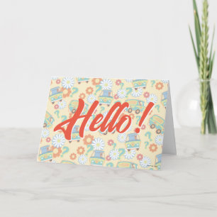 Scooby-Doo Mystery Machine Flower Pattern Card