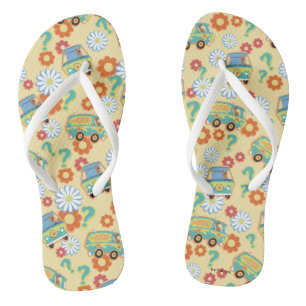 Scooby-Doo Mystery Machine Flower Pattern Jandals