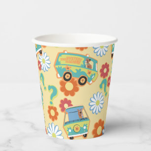 Scooby-Doo Mystery Machine Flower Pattern Paper Cups