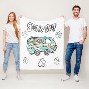 Scooby-Doo Mystery Machine Sketch Fleece Blanket