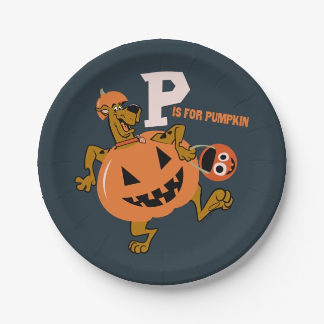 Scooby-Doo | P is for Pumpkin Paper Plate (Front)