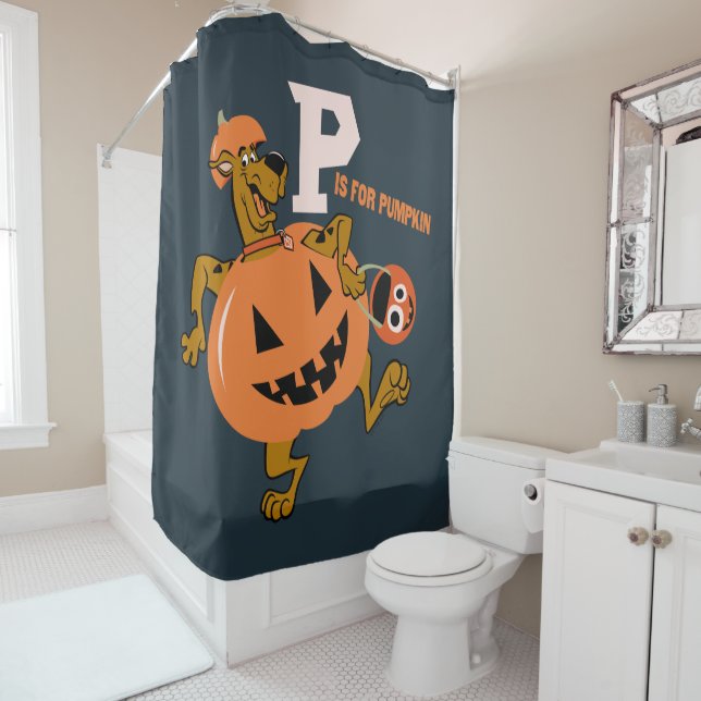 Scooby-Doo | P is for Pumpkin Shower Curtain (In Situ)