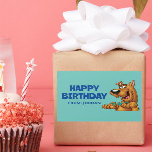 Scooby-Doo Paws Up   Happy Birthday Rectangular Sticker