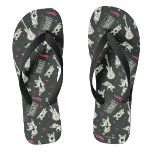 Scooby-Doo Punk Guitar and Amp Pattern Jandals