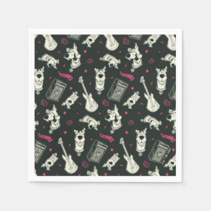 Scooby-Doo Punk Guitar and Amp Pattern Napkin