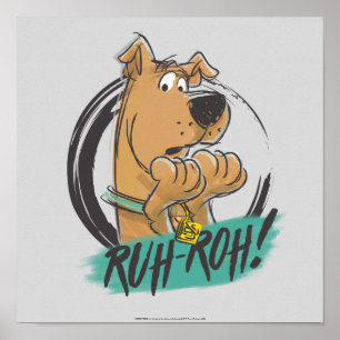 Scooby-Doo "Ruh Roh!" Marker Sketch Poster