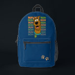 Scooby-Doo Ruh Roh Printed Backpack<br><div class="desc">Check out Scooby-Doo in front of his classic "Ruh Roh" quote as a patterned typographical background.</div>
