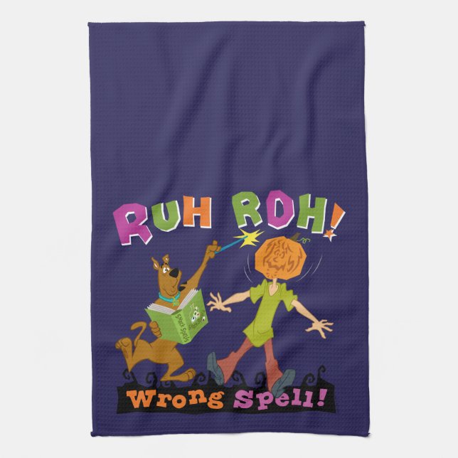 Scooby-Doo | Ruh Roh! Wrong Spell! Tea Towel (Vertical)