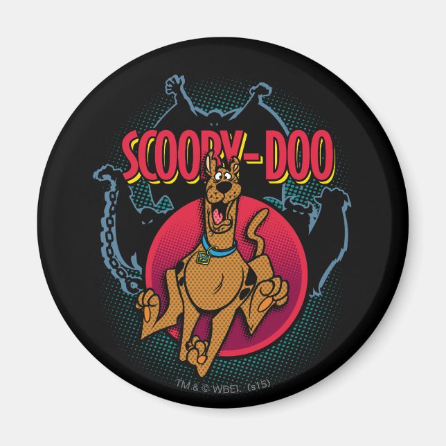 Scooby-Doo Running From Ghosts Graphic Magnet (Front)