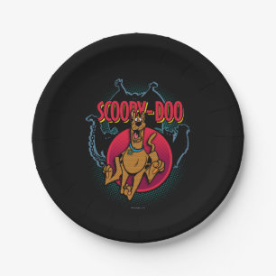 Scooby-Doo Running From Ghosts Graphic Paper Plate