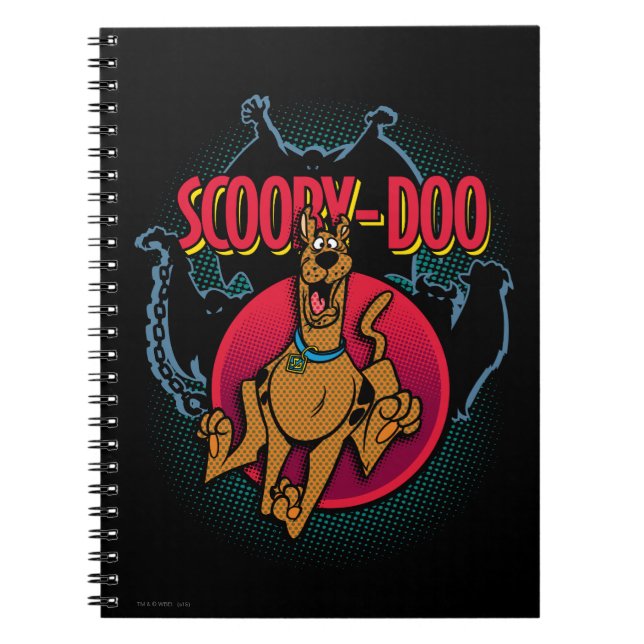 Scooby-Doo Running From Ghosts Graphic Spiral Notebook (Front)