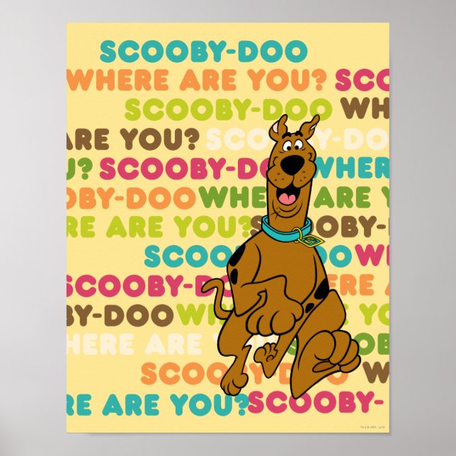 Scooby-Doo Running "Where Are You?" Poster (Front)