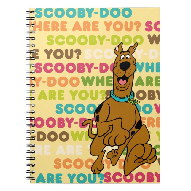Scooby-Doo Running "Where Are You?" Spiral Notebook (Front)