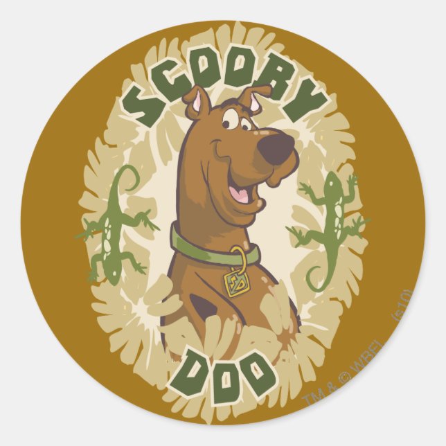Scooby-Doo Safari Graphic Classic Round Sticker (Front)
