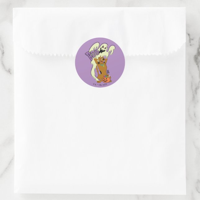 Scooby-Doo | Scooby-Doo Boo Classic Round Sticker (Bag)