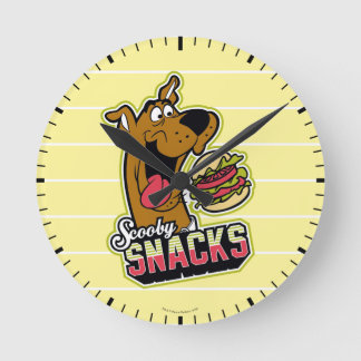 Scooby-Doo "Scooby Snacks" Logo Round Clock