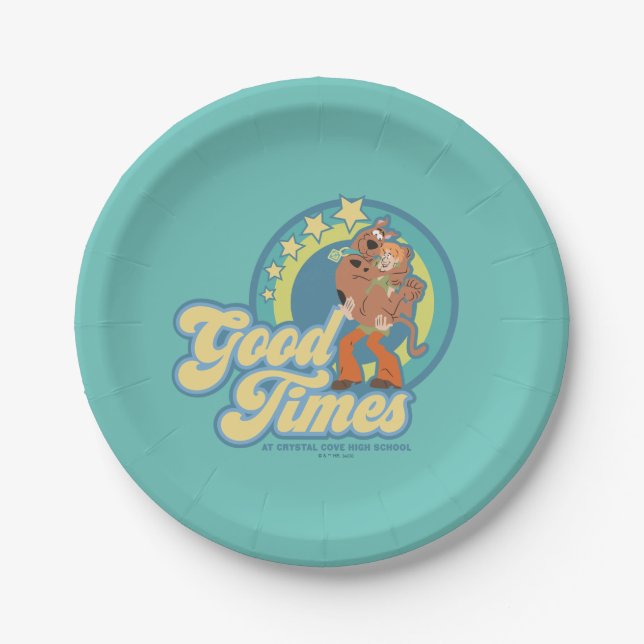 Scooby-Doo & Shaggy Good Times at Crystal Cove HS Paper Plate (Front)