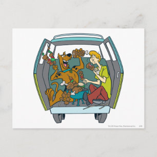 Scooby-Doo & Shaggy In Mystery Machine Postcard