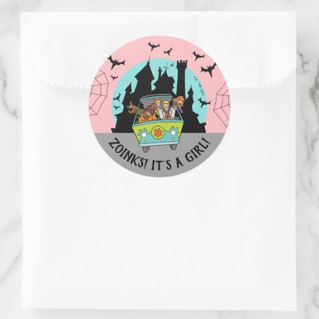 Scooby-Doo Spooktacular Halloween Baby Shower Classic Round Sticker (Bag)