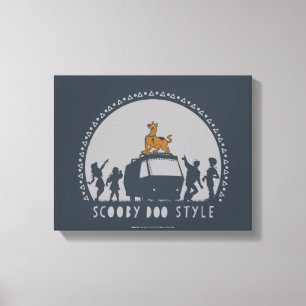 Scooby-Doo Style Tribal Van Silhouette Canvas Print