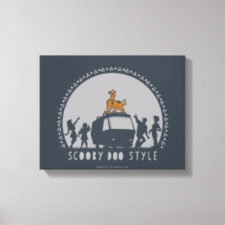 Scooby-Doo Style Tribal Van Silhouette Canvas Print