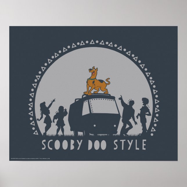 Scooby-Doo Style Tribal Van Silhouette Poster (Front)