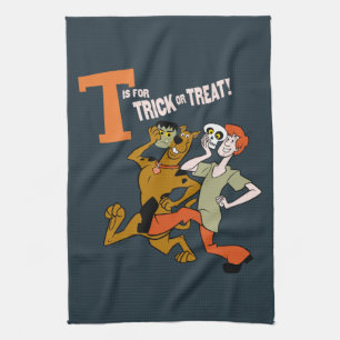 Scooby-Doo   T is for Trick or Treat Tea Towel