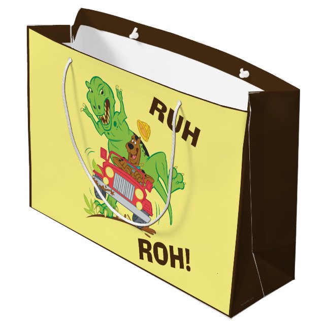 Scooby-Doo T-Rex Attack Large Gift Bag (Back Angled)