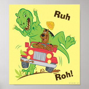 Scooby-Doo T-Rex Attack Poster
