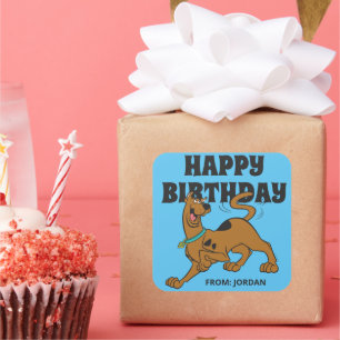 Scooby-Doo Tail Wag   Happy Birthday Square Sticker