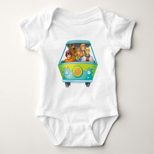 Scooby-Doo & The Gang Mystery Machine Airbrush Baby Bodysuit (Front)