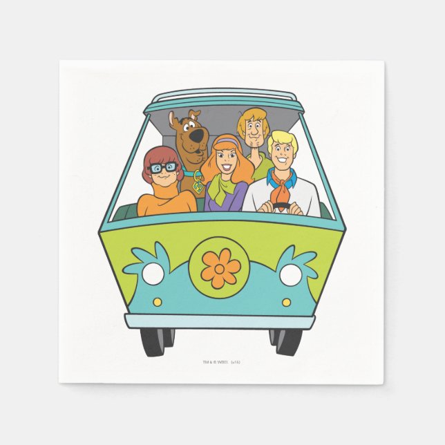 Scooby-Doo & The Gang Mystery Machine Napkin (Front)