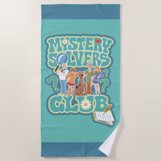 Scooby-Doo & the Gang "Mystery Solvers Club" Beach Towel (Front)