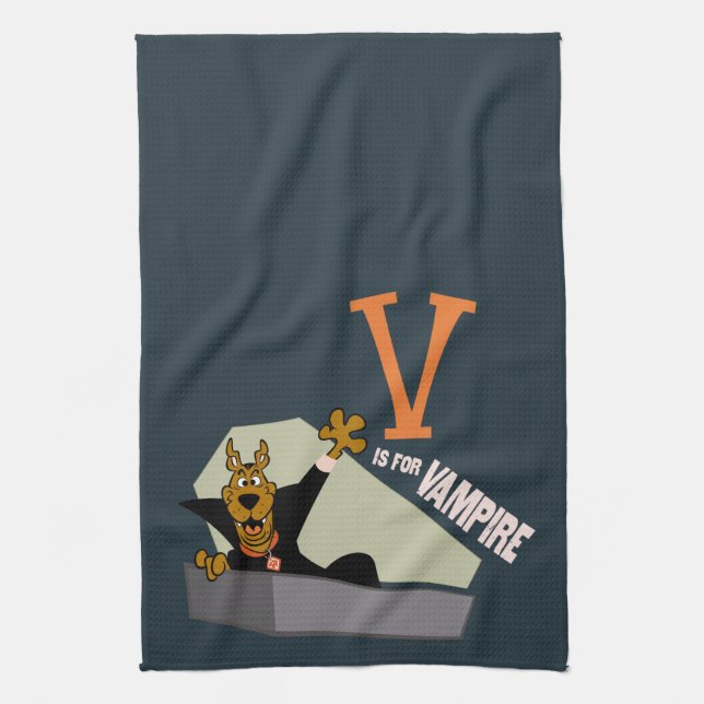 Scooby-Doo | V is for Vampire Tea Towel (Vertical)