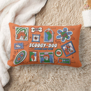 Scooby-Doo Wall of Halloween Picture Frames Lumbar Cushion