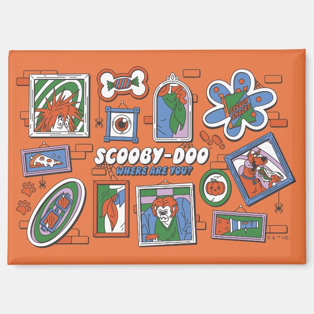 Scooby-Doo Wall of Halloween Picture Frames Magnet (Front)