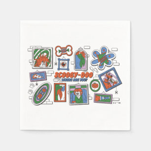Scooby-Doo Wall of Halloween Picture Frames Napkin