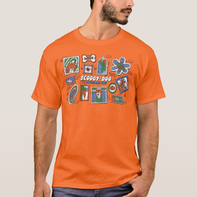 Scooby-Doo Wall of Halloween Picture Frames T-Shirt (Front)