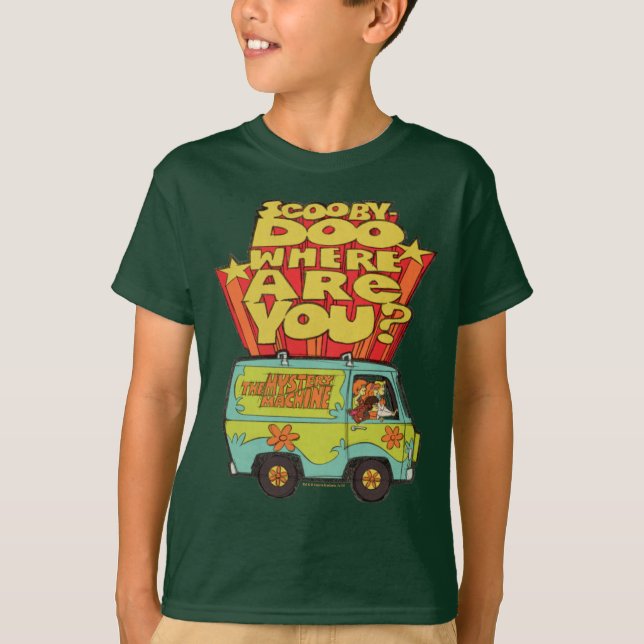 Scooby-Doo | "Where Are You?" Retro Cartoon Van T-Shirt (Front)
