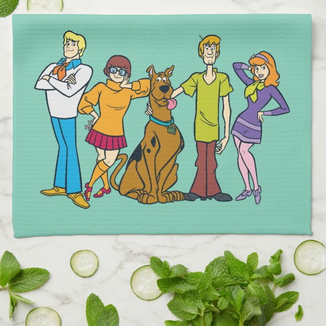 Scooby-Doo | Whole Gang 14 Mystery Inc Tea Towel (Folded)