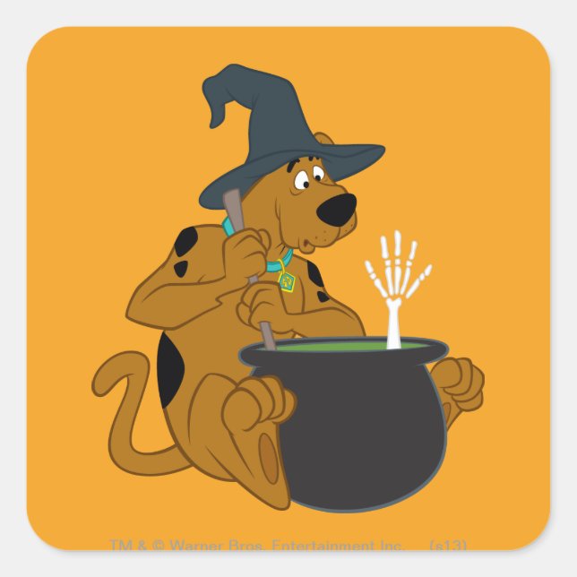 Scooby-Doo Witch's Cauldron Square Sticker (Front)