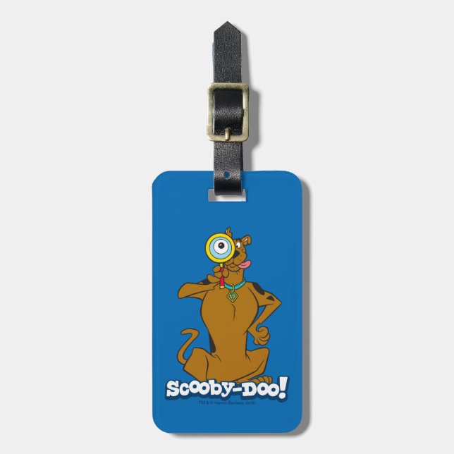 Scooby-Doo With Magnifying Glass Luggage Tag (Front Vertical)