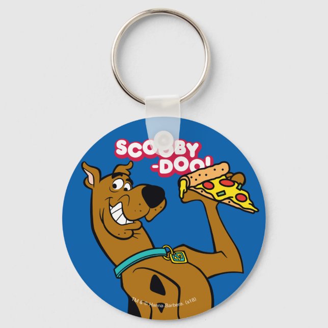 Scooby-Doo With Pizza Slice Key Ring (Front)