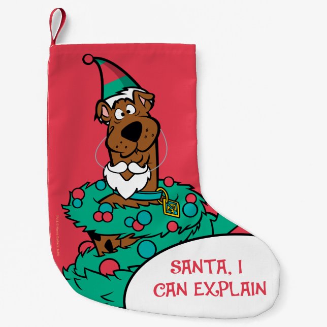 Scooby-Doo Wrapped In Wreaths Small Christmas Stocking (Front)