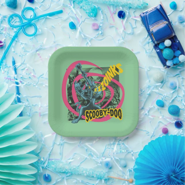 Scooby-Doo Zoinks Punk Guitar Graphic Paper Plate (Party)